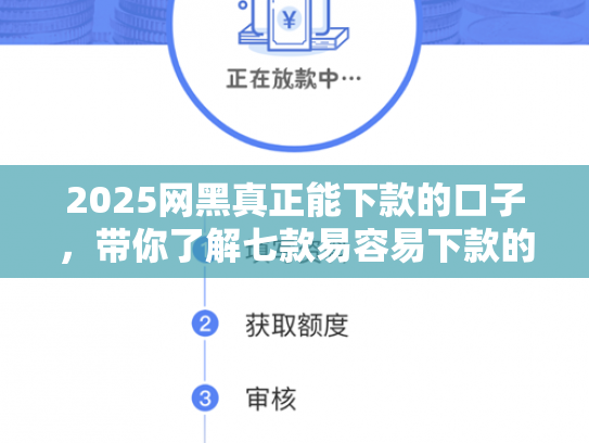 2025网黑真正能下款的口子，带你了解七款易容易下款的网贷口子