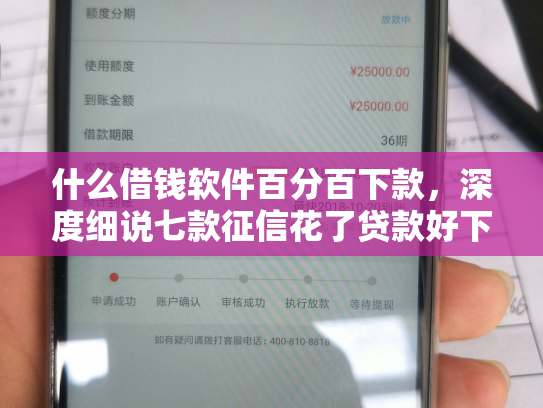 什么借钱软件百分百下款，深度细说七款征信花了贷款好下款吗