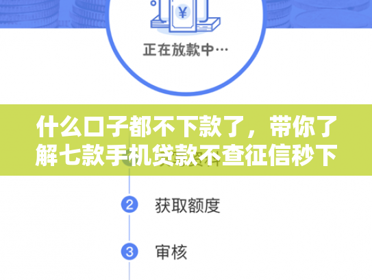 什么口子都不下款了，带你了解七款手机贷款不查征信秒下款