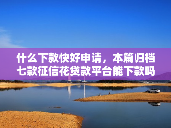 什么下款快好申请，本篇归档七款征信花贷款平台能下款吗
