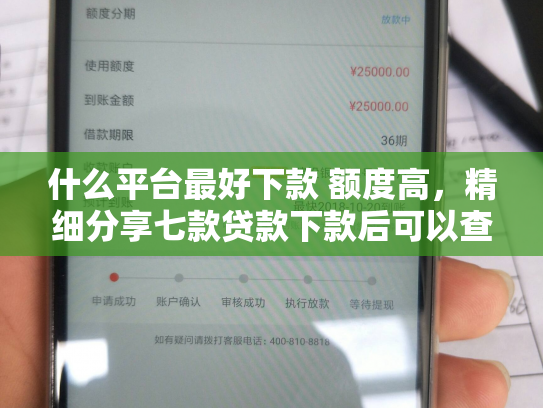 什么平台最好下款 额度高，精细分享七款贷款下款后可以查征信吗