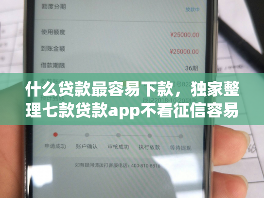 什么贷款最容易下款，独家整理七款贷款app不看征信容易下款