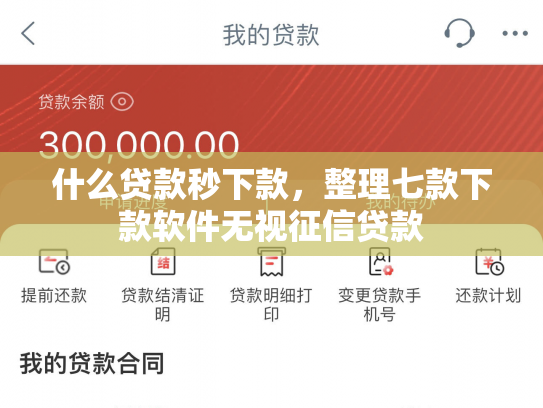 什么贷款秒下款，整理七款下款软件无视征信贷款