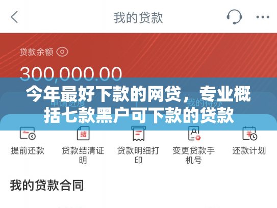 今年最好下款的网贷，专业概括七款黑户可下款的贷款