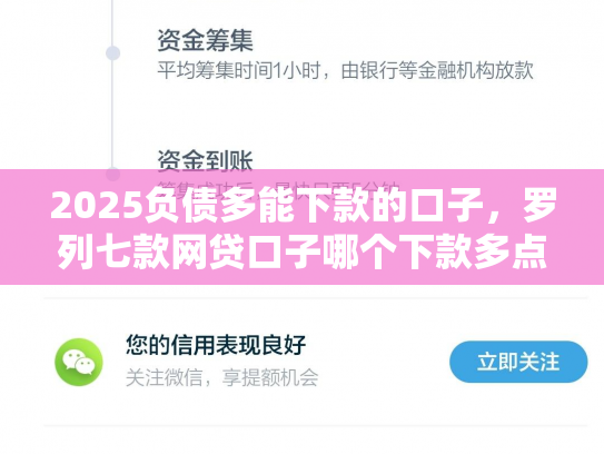 2025负债多能下款的口子，罗列七款网贷口子哪个下款多点