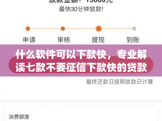什么软件可以下款快，专业解读七款不要征信下款快的贷款app