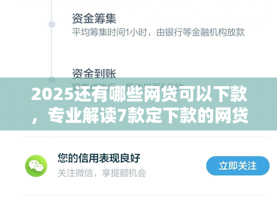 2025还有哪些网贷可以下款，专业解读7款定下款的网贷口子