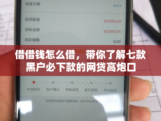 借借钱怎么借，带你了解七款黑户必下款的网贷高炮口