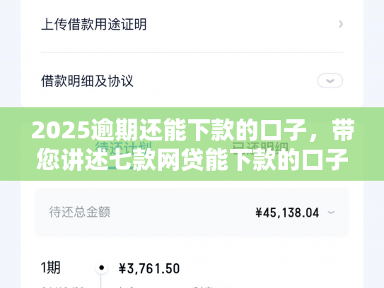 2025逾期还能下款的口子，带您讲述七款网贷能下款的口子交流