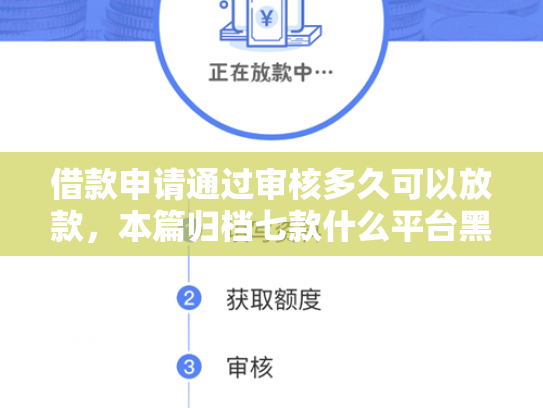 借款申请通过审核多久可以放款，本篇归档七款什么平台黑户容易下款