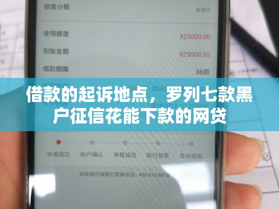 借款的起诉地点，罗列七款黑户征信花能下款的网贷