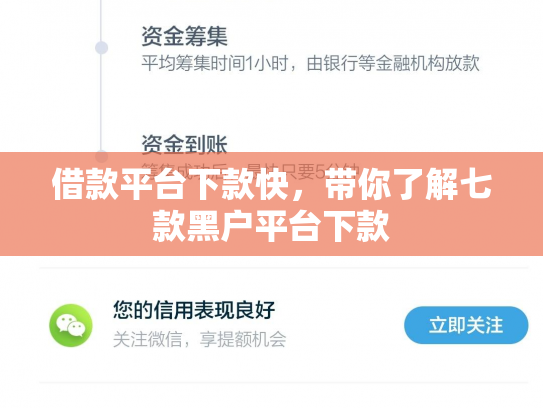借款平台下款快，带你了解七款黑户平台下款