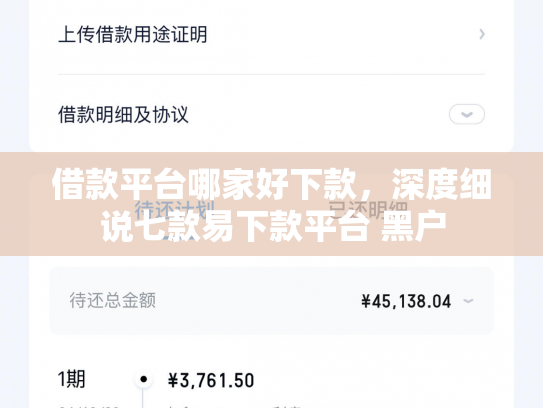 借款平台哪家好下款，深度细说七款易下款平台 黑户