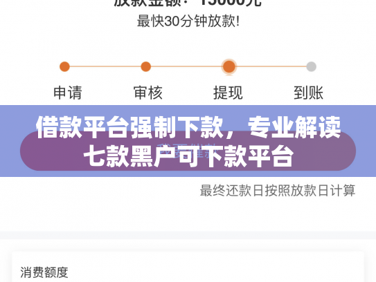 借款平台强制下款，专业解读七款黑户可下款平台