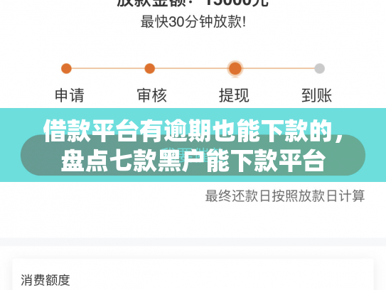 借款平台有逾期也能下款的，盘点七款黑户能下款平台