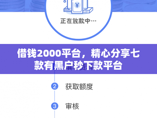 借钱2000平台，精心分享七款有黑户秒下款平台