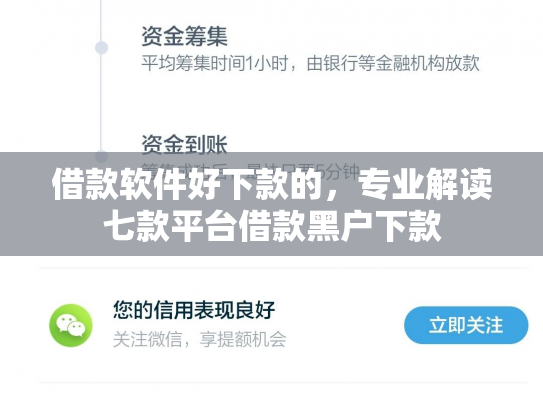 借款软件好下款的，专业解读七款平台借款黑户下款