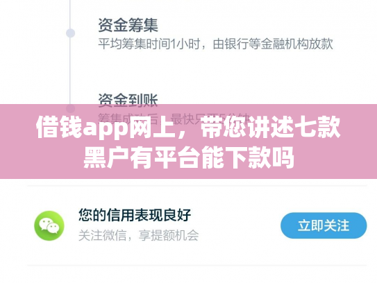借钱app网上，带您讲述七款黑户有平台能下款吗