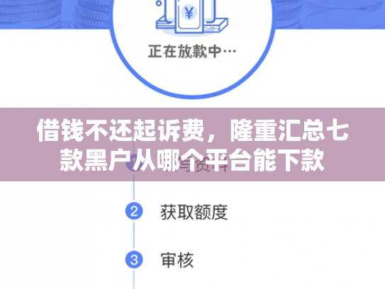 借钱不还起诉费，隆重汇总七款黑户从哪个平台能下款