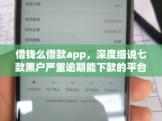 借钱么借款app，深度细说七款黑户严重逾期能下款的平台