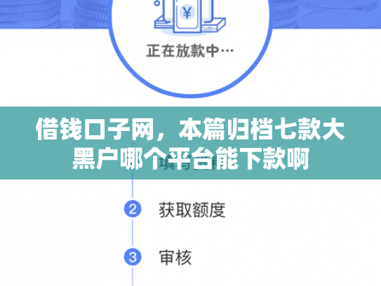 借钱口子网，本篇归档七款大黑户哪个平台能下款啊