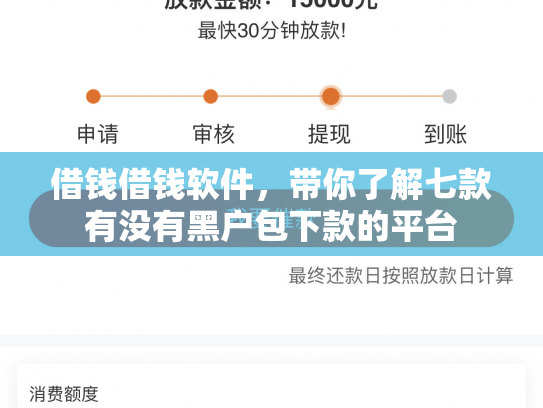 借钱借钱软件，带你了解七款有没有黑户包下款的平台