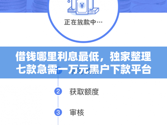 借钱哪里利息最低，独家整理七款急需一万元黑户下款平台