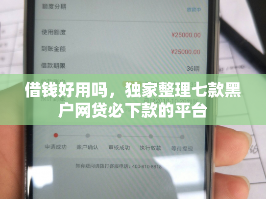 借钱好用吗，独家整理七款黑户网贷必下款的平台