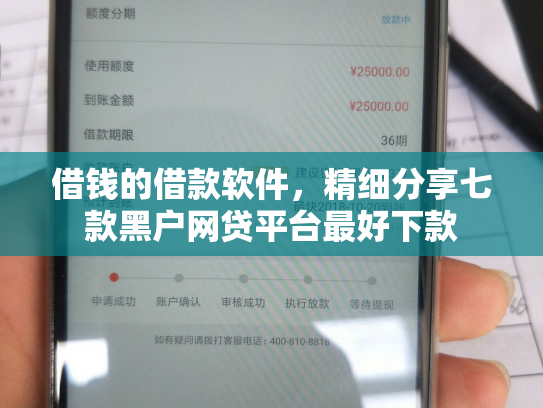 借钱的借款软件，精细分享七款黑户网贷平台最好下款