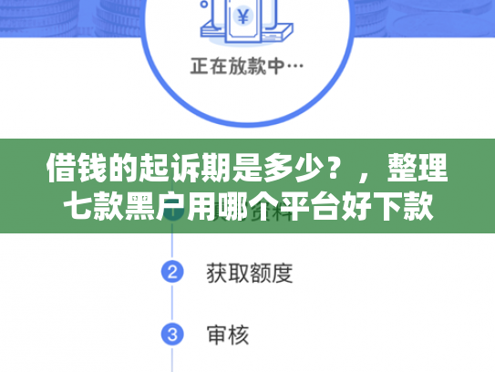 借钱的起诉期是多少？，整理七款黑户用哪个平台好下款
