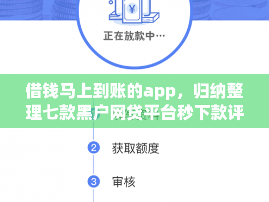 借钱马上到账的app，归纳整理七款黑户网贷平台秒下款评论