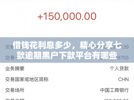 借钱花利息多少，精心分享七款逾期黑户下款平台有哪些