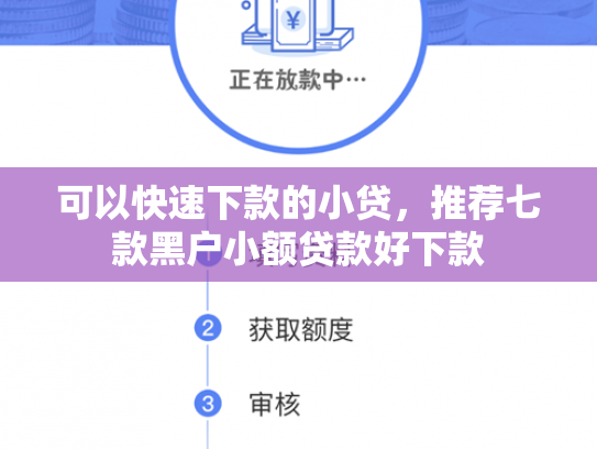 可以快速下款的小贷，推荐七款黑户小额贷款好下款
