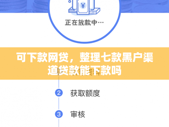 可下款网贷，整理七款黑户渠道贷款能下款吗