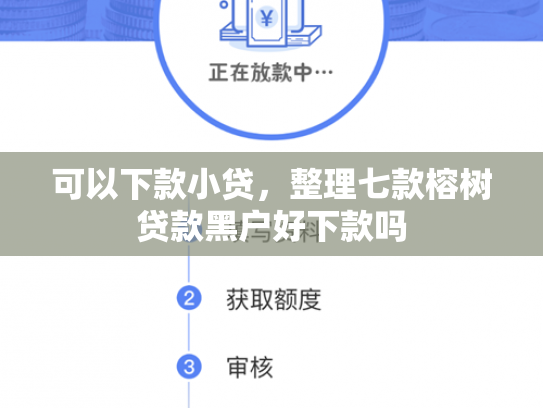 可以下款小贷，整理七款榕树贷款黑户好下款吗