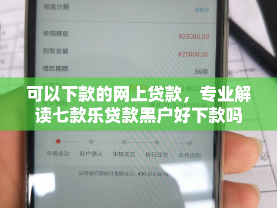可以下款的网上贷款，专业解读七款乐贷款黑户好下款吗