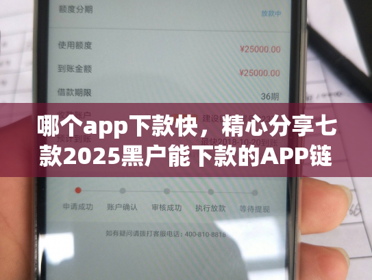 哪个app下款快，精心分享七款2025黑户能下款的APP链接
