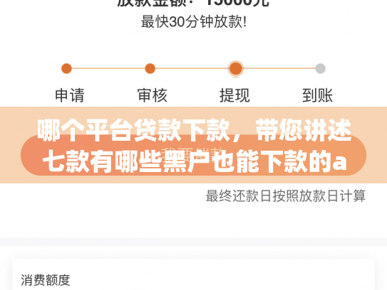 哪个平台贷款下款，带您讲述七款有哪些黑户也能下款的app