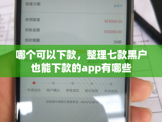 哪个可以下款，整理七款黑户也能下款的app有哪些