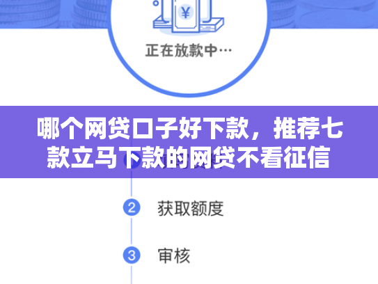哪个网贷口子好下款，推荐七款立马下款的网贷不看征信