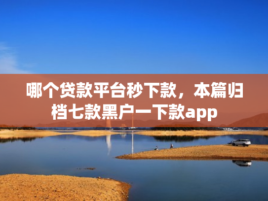哪个贷款平台秒下款，本篇归档七款黑户一下款app
