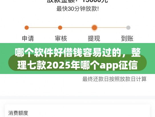 哪个软件好借钱容易过的，整理七款2025年哪个app征信黑户能下款