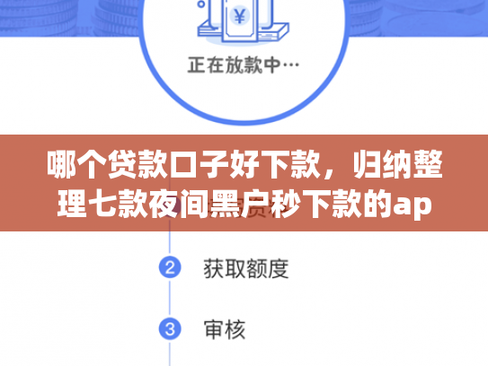 哪个贷款口子好下款，归纳整理七款夜间黑户秒下款的app口子