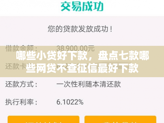 哪些小贷好下款，盘点七款哪些网贷不查征信最好下款