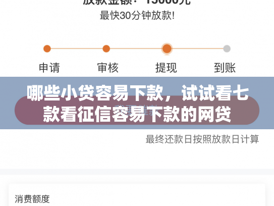 哪些小贷容易下款，试试看七款看征信容易下款的网贷