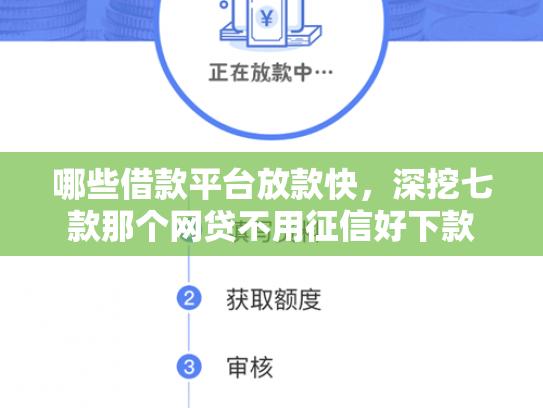 哪些借款平台放款快，深挖七款那个网贷不用征信好下款