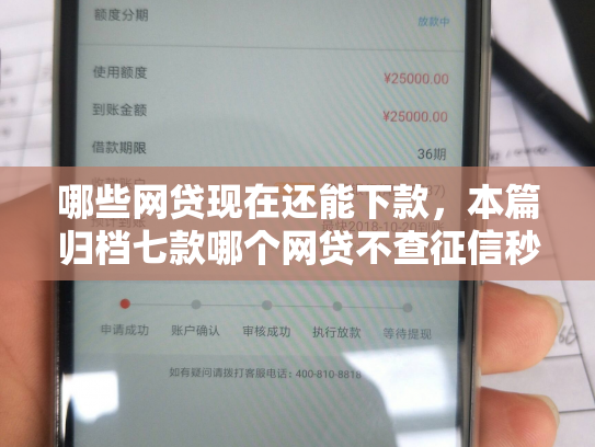 哪些网贷现在还能下款，本篇归档七款哪个网贷不查征信秒下款