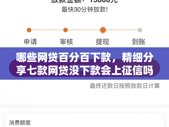哪些网贷百分百下款，精细分享七款网贷没下款会上征信吗