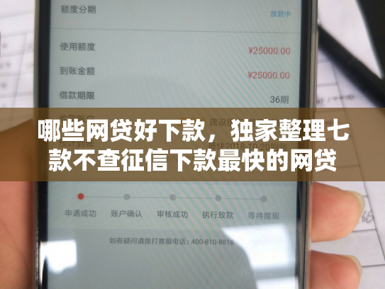 哪些网贷好下款，独家整理七款不查征信下款最快的网贷
