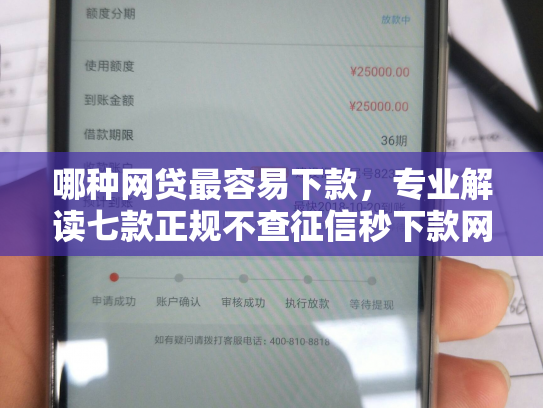 哪种网贷最容易下款，专业解读七款正规不查征信秒下款网贷